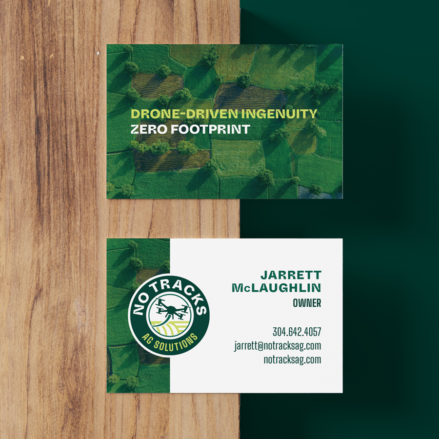 No Tracks business cards