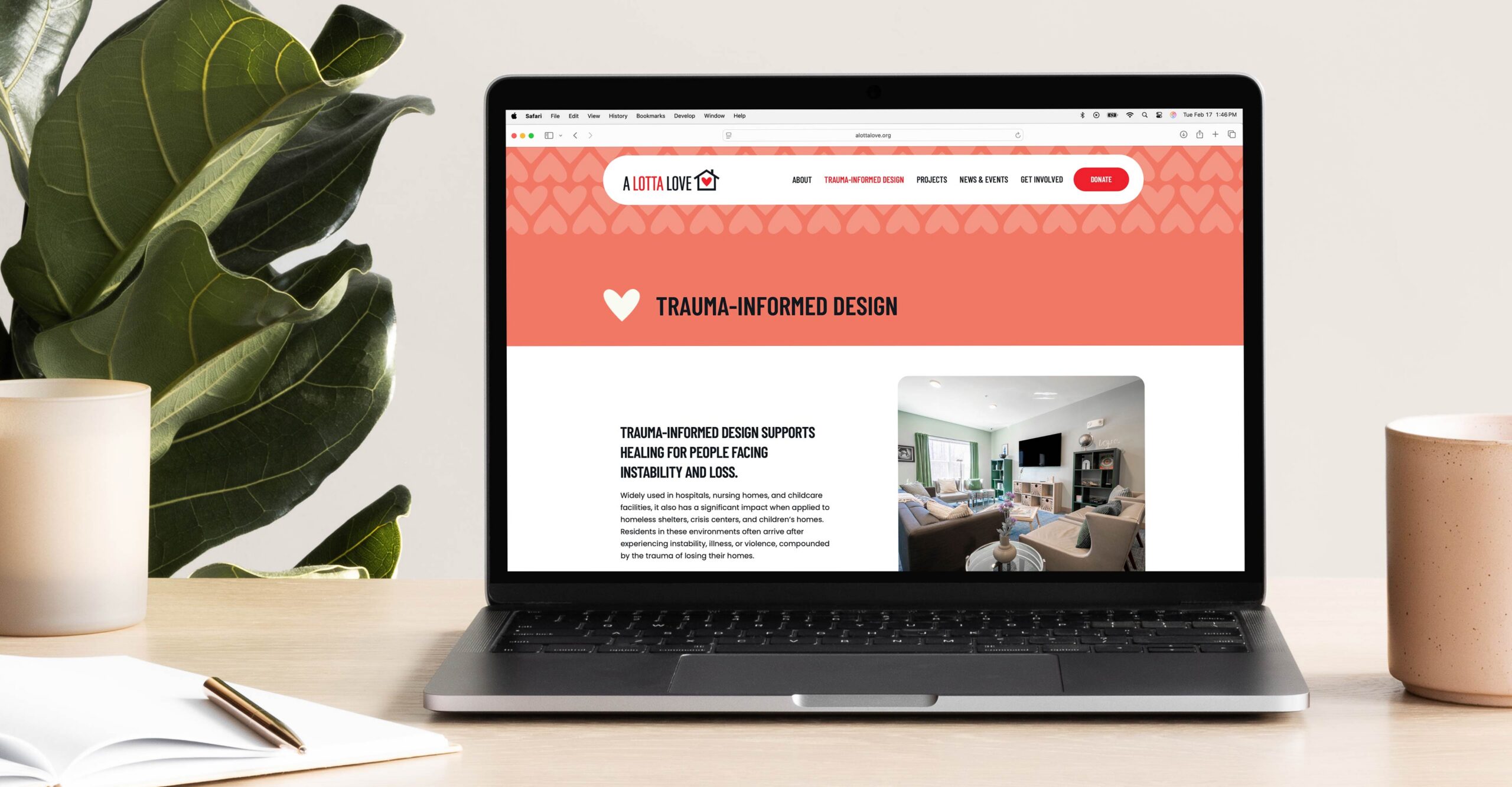 RhotonCo_Website_LottaLove_1920x1000_02_11_26_1_WebsiteInsitu A Lotta Love website mockup on a laptop